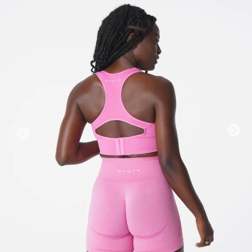 NVGTN Pink Racerback Sports Bra